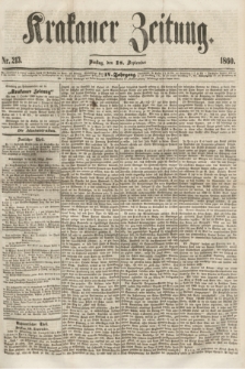 Krakauer Zeitung.Jg.4, Nr. 213 (18 September 1860)