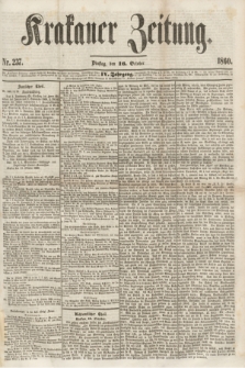 Krakauer Zeitung.Jg.4, Nr. 237 (16 October 1860) + dod.