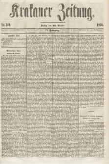 Krakauer Zeitung.Jg.4, Nr. 249 (30 October 1860)