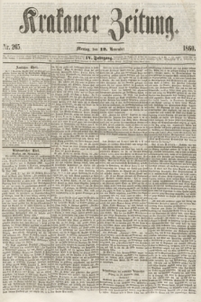 Krakauer Zeitung.Jg.4, Nr. 265 (19 November 1860)