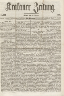 Krakauer Zeitung.Jg.4, Nr. 290 (19 December 1860)