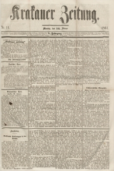 Krakauer Zeitung.Jg.5, Nr. 11 (14 Jänner 1861)
