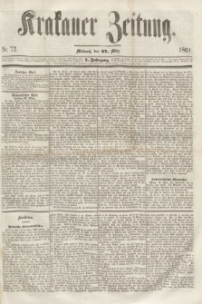 Krakauer Zeitung.Jg.5, Nr. 72 (27 März 1861) + dod.