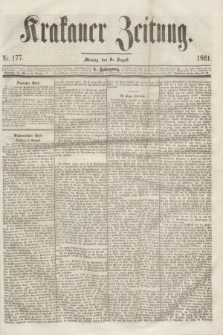 Krakauer Zeitung.Jg.5, Nr. 177 (5 August 1861) + dod.
