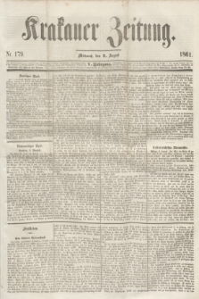 Krakauer Zeitung.Jg.5, Nr. 179 (7 August 1861)