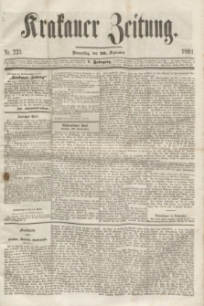 Krakauer Zeitung.Jg.5, Nr. 221 (26 September 1861) + dod.