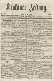 Krakauer Zeitung.Jg.5, Nr. 230 (7 October 1861)