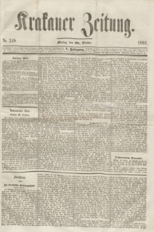 Krakauer Zeitung.Jg.5, Nr. 248 (28 October 1861)