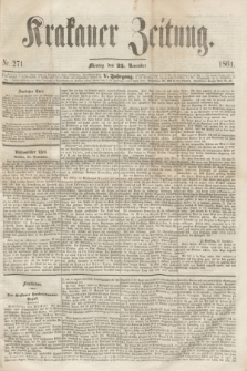 Krakauer Zeitung.Jg.5, Nr. 271 (25 November 1861) + dod.