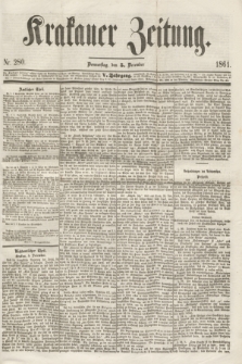 Krakauer Zeitung.Jg.5, Nr. 280 (5 December 1861)