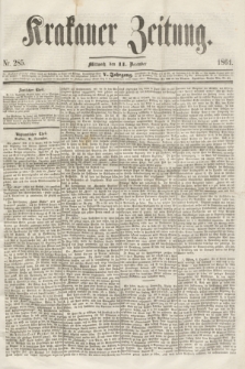 Krakauer Zeitung.Jg.5, Nr. 285 (11 December 1861)