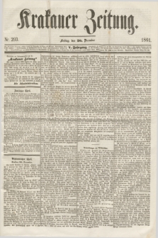 Krakauer Zeitung.Jg.5, Nr. 293 (20 December 1861)