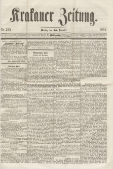 Krakauer Zeitung.Jg.5, Nr. 295 (23 December 1861)