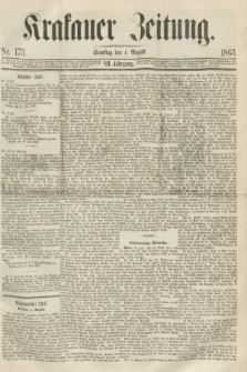 Krakauer Zeitung.Jg.7, Nr. 173 (1 August 1863)