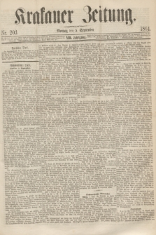 Krakauer Zeitung.Jg.8, Nr. 203 (5 September 1864)