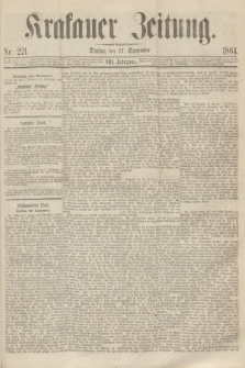 Krakauer Zeitung.Jg.8, Nr. 221 (27 September 1864)