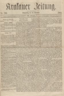 Krakauer Zeitung.Jg.8, Nr. 293 (22 December 1864)