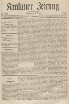 Krakauer Zeitung.Jg.9, Nr. 226 (4 October 1865)