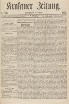 Krakauer Zeitung.Jg.9, Nr. 233 (12 October 1865)
