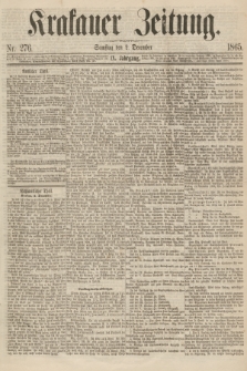Krakauer Zeitung.Jg.9, Nr. 276 (2 December 1865) + dod.
