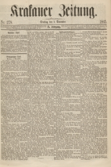 Krakauer Zeitung.Jg.9, Nr. 278 (5 December 1865)