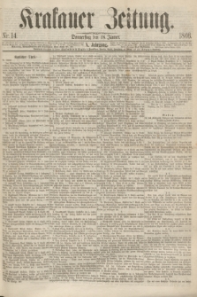Krakauer Zeitung.Jg.10, Nr. 14 (18 Jänner 1866)