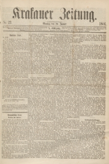 Krakauer Zeitung.Jg.10, Nr. 23 (29 Jänner 1866)
