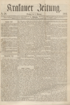 Krakauer Zeitung.Jg.10, Nr. 28 (5 Februar 1866)