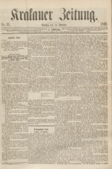 Krakauer Zeitung.Jg.10, Nr. 35 (13 Februar 1866)