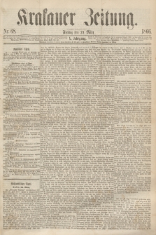 Krakauer Zeitung.Jg.10, Nr. 68 (23 März 1866)