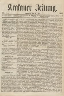Krakauer Zeitung.Jg.10, Nr. 145 (28 Juni 1866)