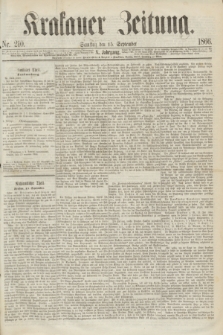 Krakauer Zeitung.Jg.10, Nr. 210 (15 September 1866)