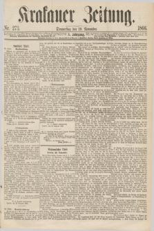 Krakauer Zeitung.Jg.10, Nr. 273 (29 November 1866)