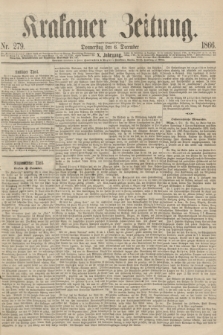 Krakauer Zeitung.Jg.10, Nr. 279 (6 December 1866)