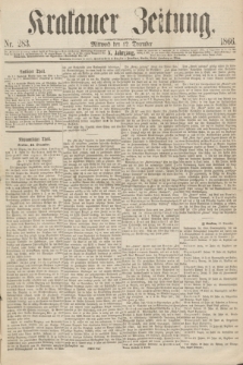 Krakauer Zeitung.Jg.10, Nr. 283 (12 Deccember 1866)