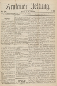 Krakauer Zeitung.Jg.10, Nr. 293 (24 December 1866)