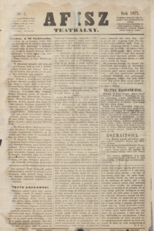 Afisz Teatralny.[R.1], nr 2 (22 października 1871) + dod.