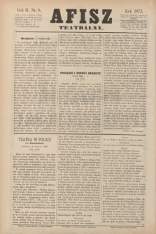 Afisz Teatralny.R.2, nr 9 (5 października 1872) + dod.