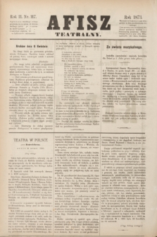 Afisz Teatralny.R.2, nr 117 (8 kwietnia 1873) + dod.