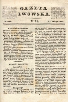 Gazeta Lwowska. 1843, nr 22