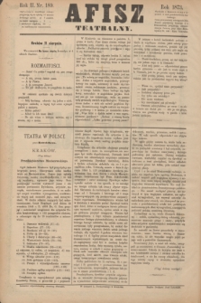 Afisz Teatralny.R.2, nr 189 (11 sierpnia 1873) + dod.
