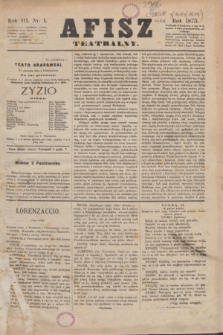 Afisz Teatralny.R.3, nr 1 (2 października 1873)
