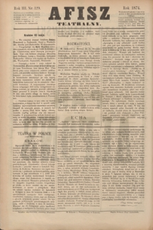 Afisz Teatralny.R.3, nr 129 (12 maja 1874) + dod.