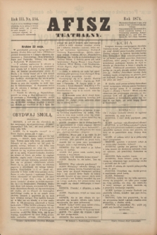 Afisz Teatralny.R.3, nr 134 (23 maja 1874) + dod.