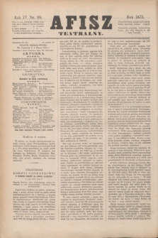 Afisz Teatralny.R.4, nr 89 (4 marca 1875)