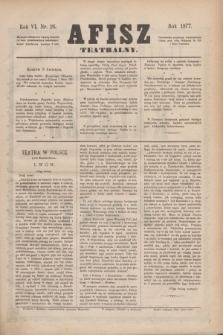 Afisz Teatralny.R.6, nr 26 (8 kwietnia 1877) + dod.