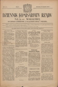 Dziennik Komisarjatu Rządu na M. St. Warszawę.R.2, № 6 (10 stycznia 1921) = № 43