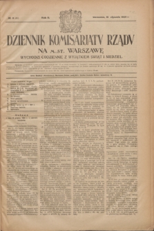 Dziennik Komisarjatu Rządu na M. St. Warszawę.R.2, № 11 (15 stycznia 1921) = № 48