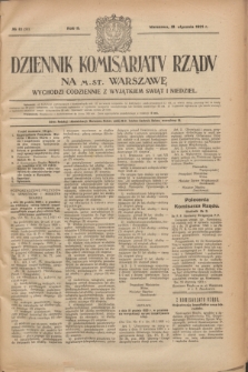 Dziennik Komisarjatu Rządu na M. St. Warszawę.R.2, № 13 (18 stycznia 1921) = № 50