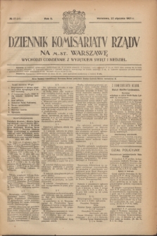 Dziennik Komisarjatu Rządu na M. St. Warszawę.R.2, № 17 (22 stycznia 1921) = № 54